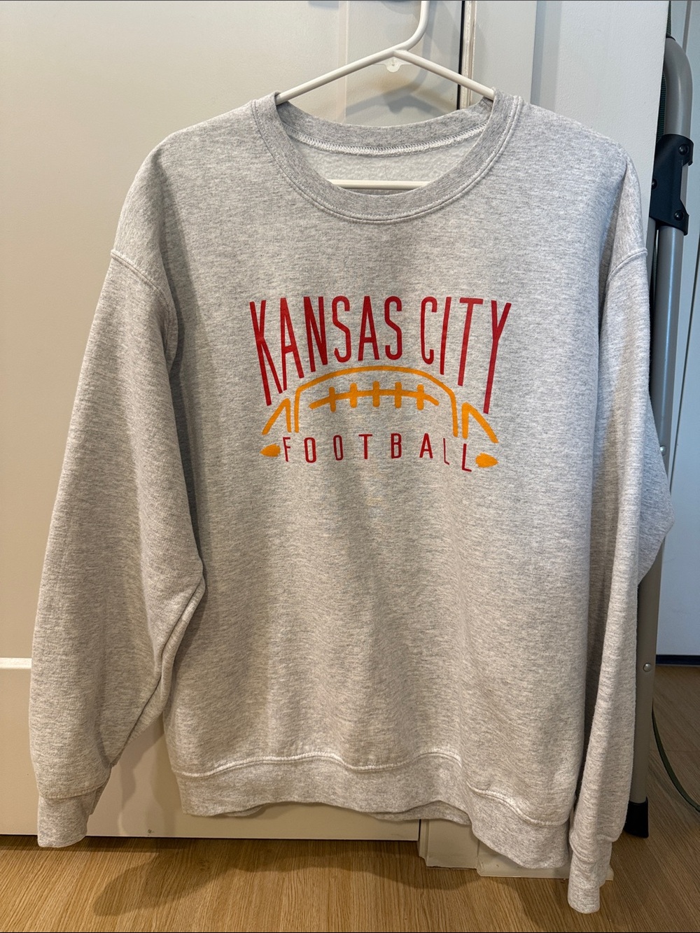 Barely Worn! Kansas City Football Crewneck Sweatshirt - Gray